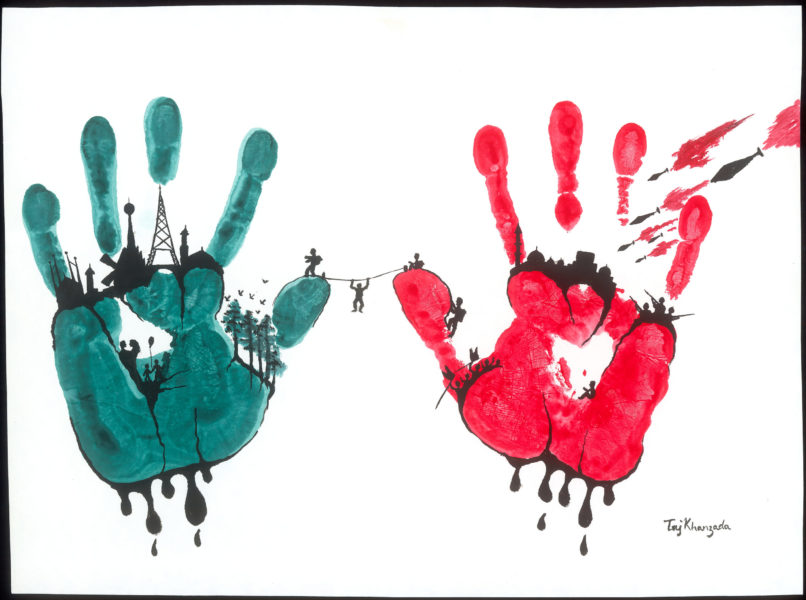 Illustration från omslaget till Den onödiga flyktingkrisen.