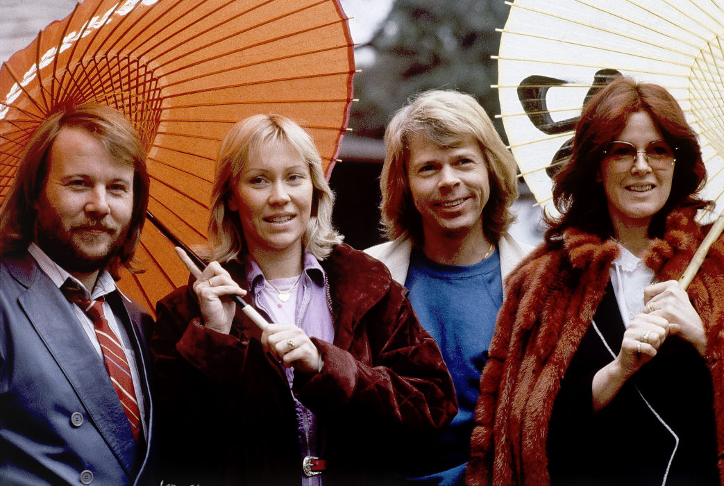 Benny Andersson, Agnetha Fältskog, Björn Ulvaeus och Anni-Frid Lyngstad, i Tokyo, 14 mars, 1980