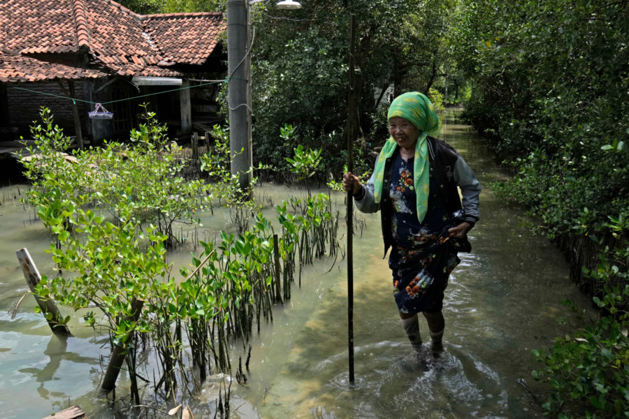 Översvämning på Java, Indonesien.