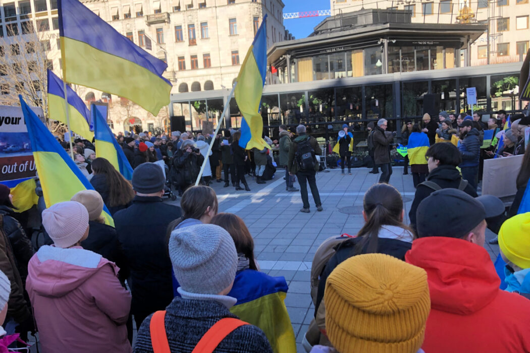 Norrmalmstorg, Stockholm, 27 februari 2022