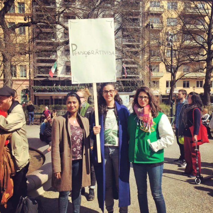Mahi Akter, Farida Al-Abani och Nadine Jazzar startade Pensionsrättvisa tillsammans