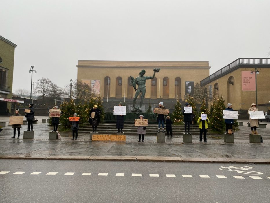 #Kvinnostrejk på Götaplatsen