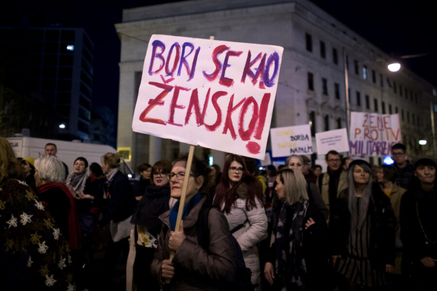 "Kämpa som en kvinna", Zagreb Kroatien 8 mars 2019.
