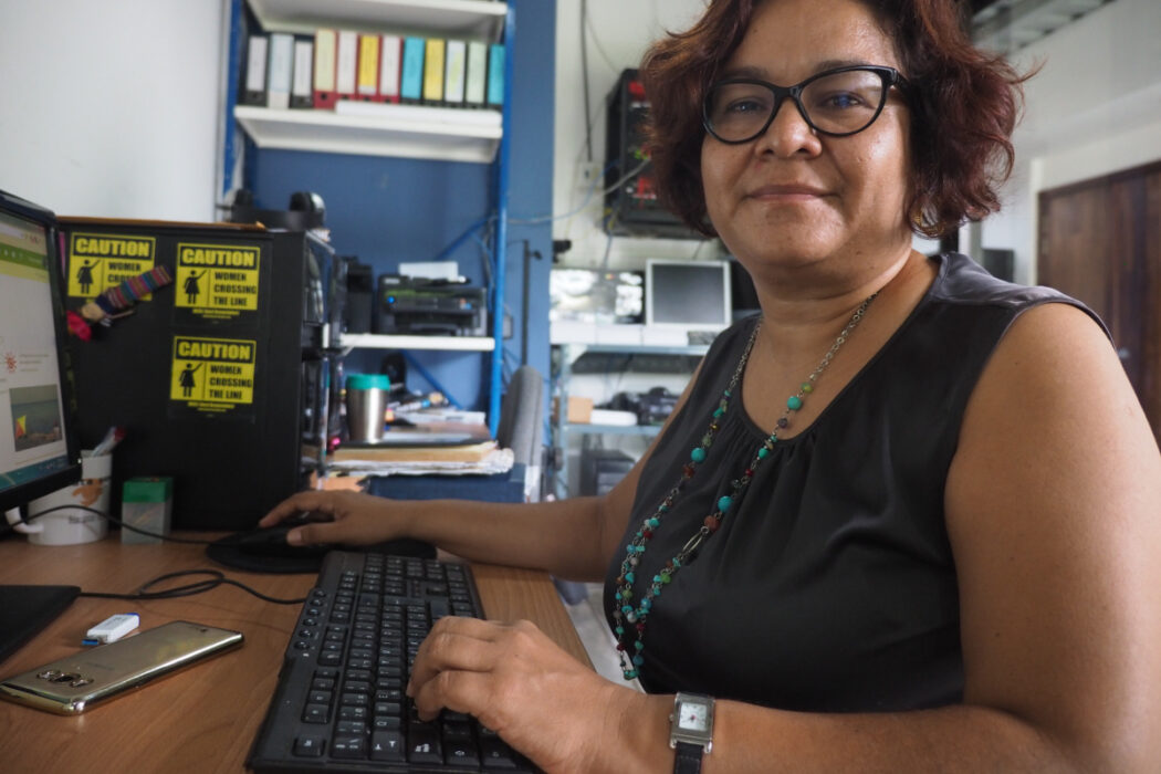 Violeta Delgado medan hon fortfarande jobbade hos Cinco i Nicaragua