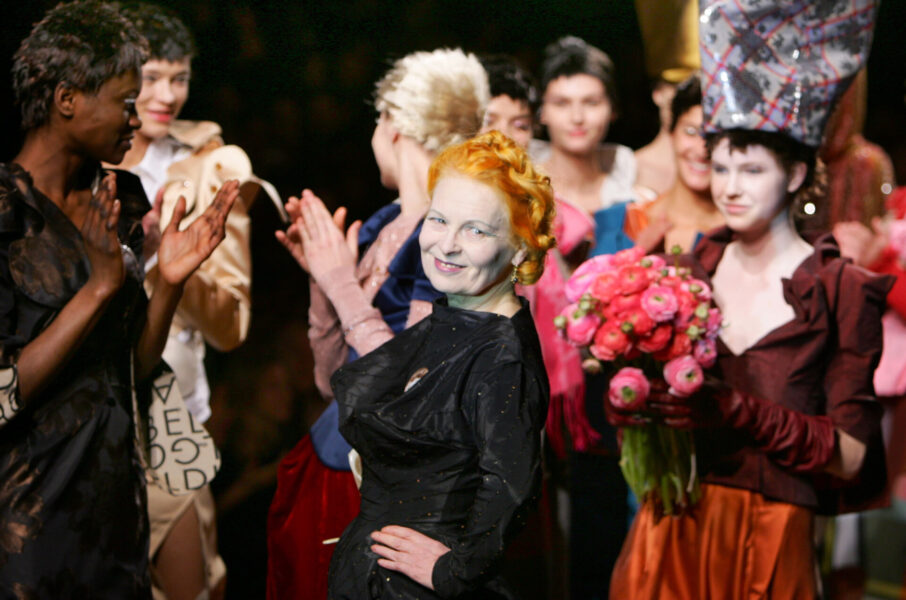 Brittiska modedesignern Vivienne Westwood på Paris modevecka 2007.