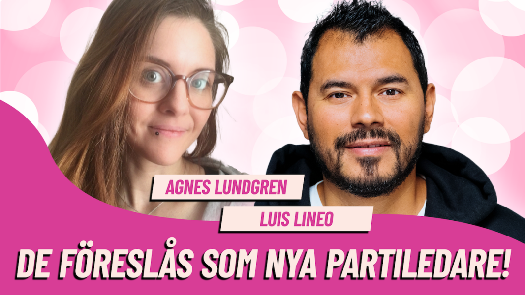 Agnes Lundgren och Luis Lineo föreslås bli nya partiledare för Feministiskt initiativ.