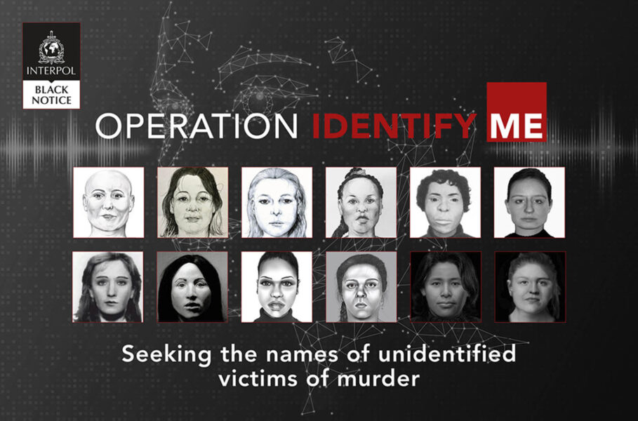 Ansiktsrekonstruktionsbilder på kvinnor som tros ha blivit mördade.