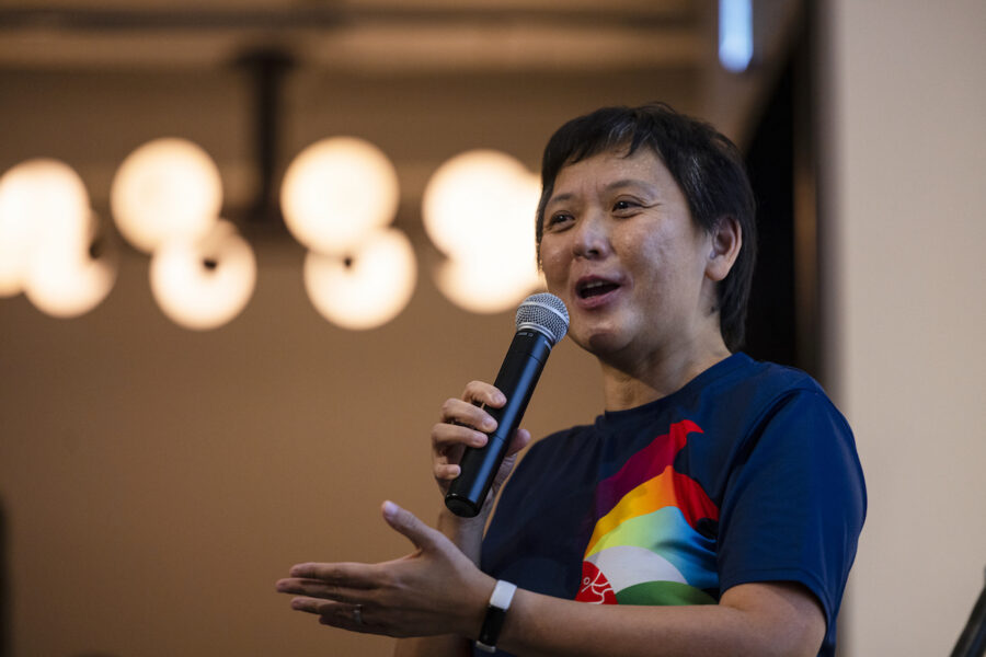 Lisa Lam, en av dem som arbetar för organisationen av Gay Games i Hong Kong 2023.