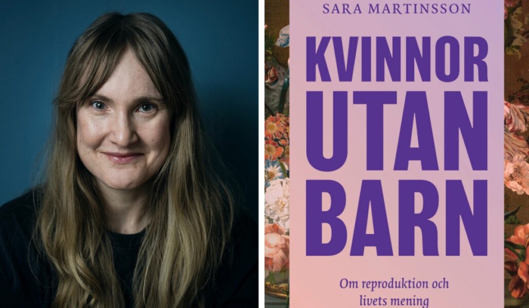 Sara Martinsson och bokomslag för Kvinnor utan barn