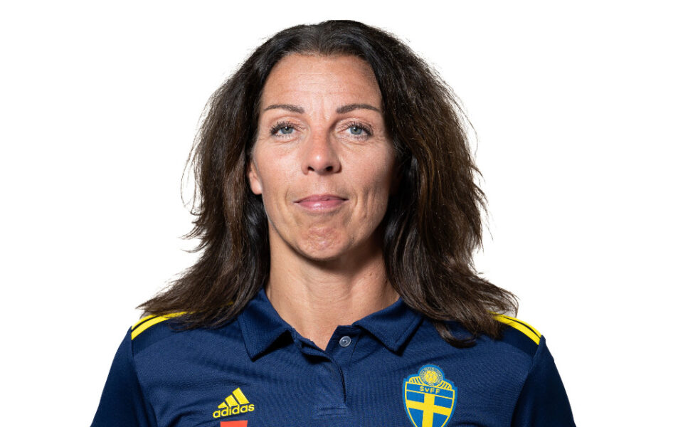 Porträttbild på Andrea Möllerberg, generalsekreterare på Svenska Fotbollförbundet.