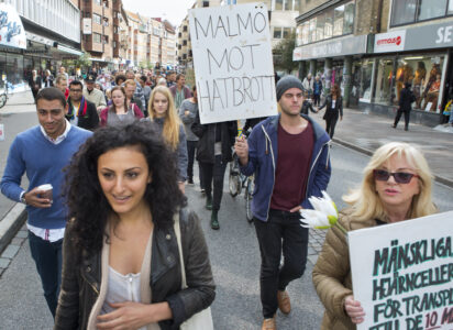 Demonstrationsbild mot rasism