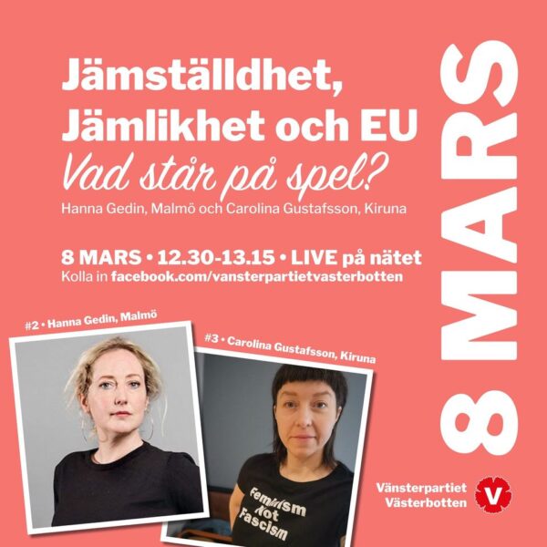 8 mars affisch jämställdhet och EU-valet
