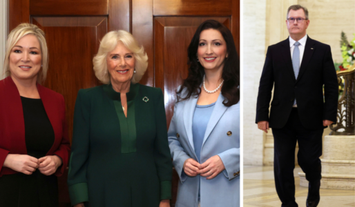 Tre kvinnor och en man.