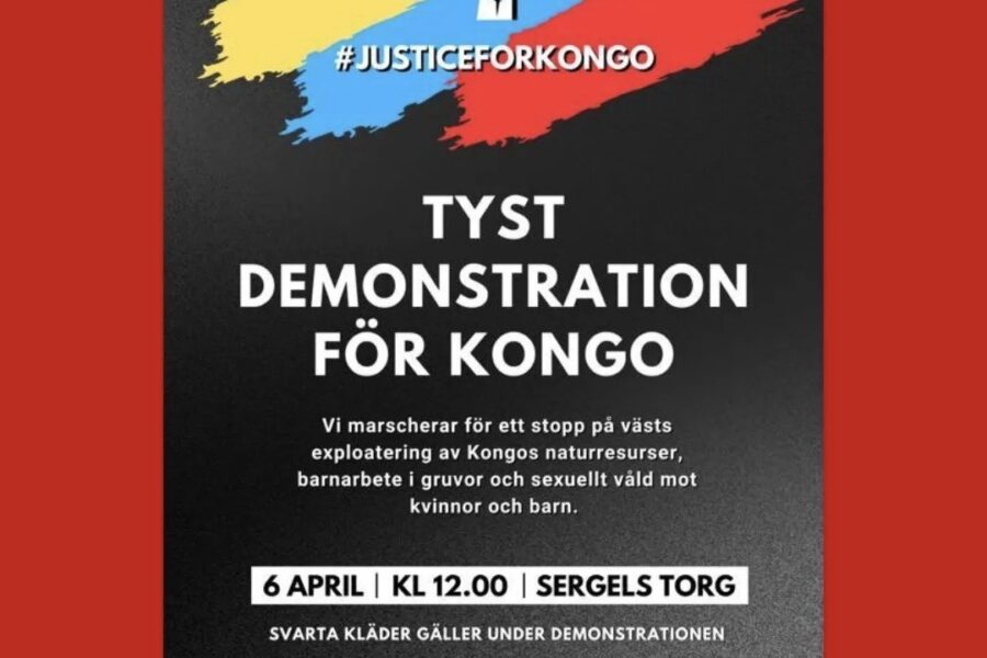 information om demonstration för Kongo