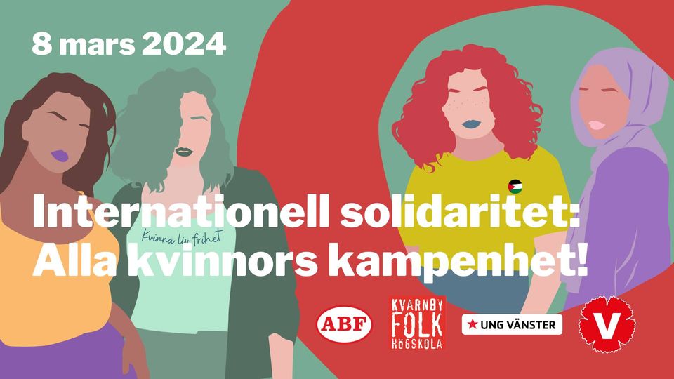 Affisch för 8 mars demonstration Malmö
