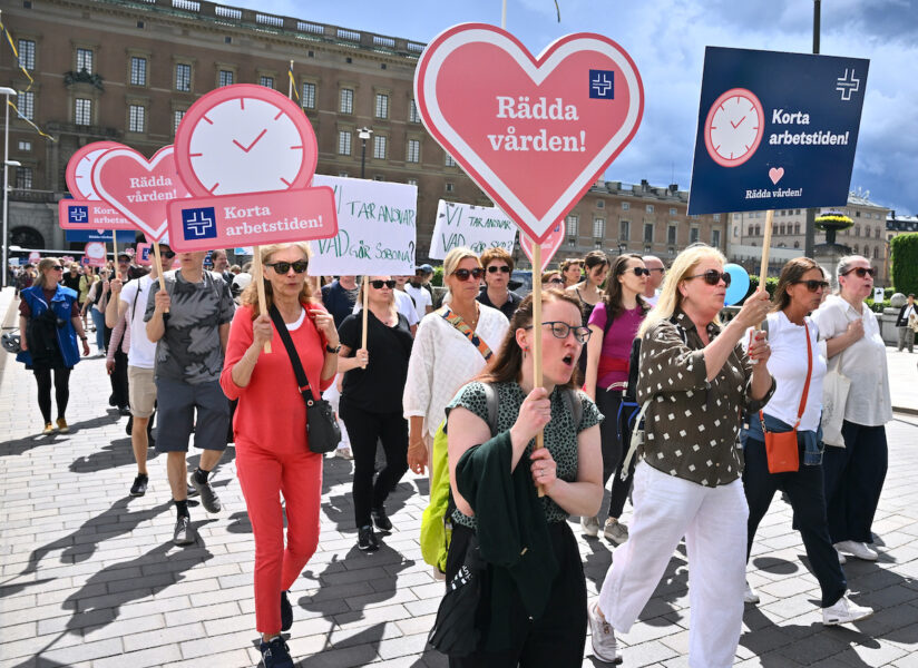 Vårdförbundet har anordnat manifestationer i olika städer i Sverige.