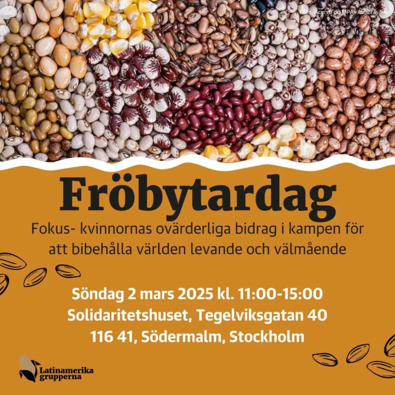 Fröer och baljväxter, liksom information om fröbytardag.