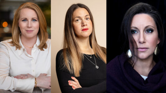 Annie Lööf, Ida Östensson och Lisa Nilsson.