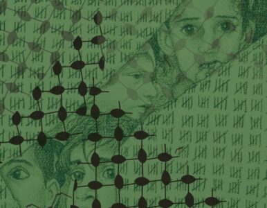 Grönt mönster från Palestinasjal.