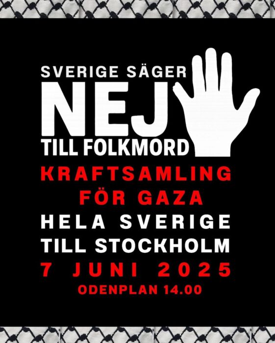 Demonstration mot folkmord.