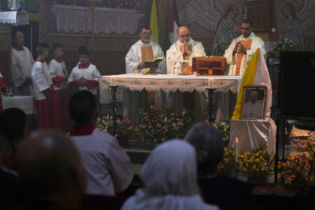 Minnesgudstjänst i Gaza.