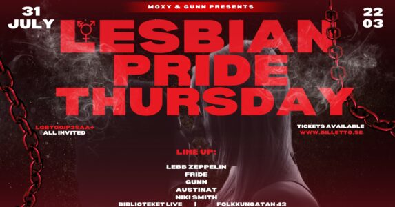 Lesbian Pride Thursday.