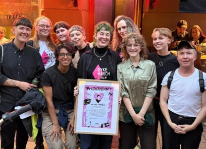 Pristagarna av Eva-Lisastipendiet, Dyke March Stockholm.