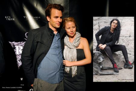 Christopher Wollter och Julia Dufvenius på en premiär 2009 och infälld bild på Ida Ali Lindqvist.