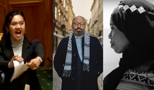 Hana-Rawhiti Maipi-Clarke, Issa Amro och Emi Mahmoud.